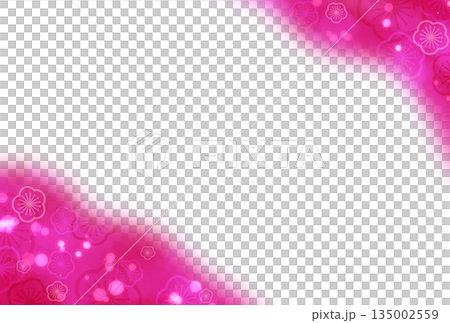 Vibrant pink gorgeous watercolor style plum blossom background 135002559