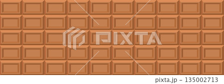 チョコレートの横型背景パターン素材 チョコレートの横型背景パターン素材 135002713