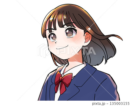 決意を固める女子高生 135003155