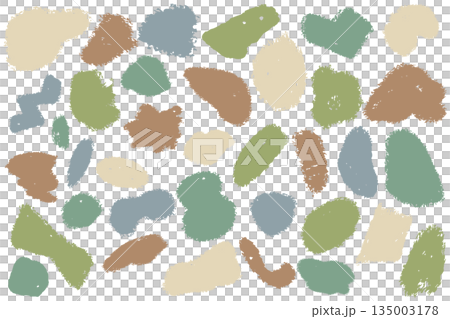 Crayon-style solid color decoration set for kindergartens and daycare centers | Natural and calm colors 135003178