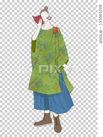 スマフォを見る女性 135003209