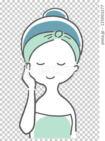 スキンケアをする女性 135003277