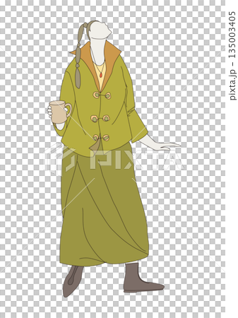 マグカップを持つ女性 135003405