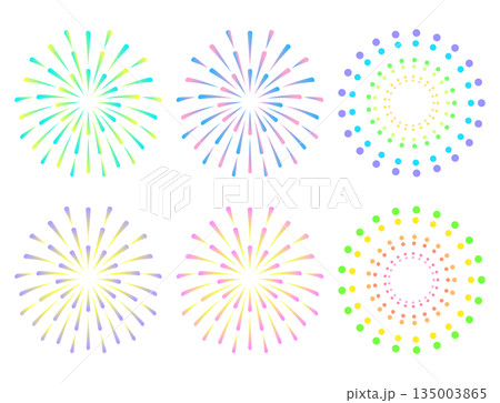 カラフルな打ち上げ花火 135003865