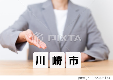川崎市のブロックとスーツを着たミドル女性ビジネスウーマン 川崎市のブロックとスーツを着たミドル女性ビジネスウーマン 135004173