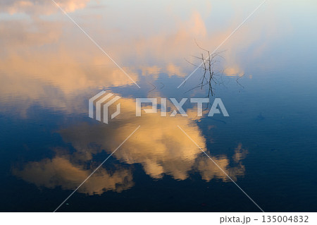 美しい海岸の夕暮れ　日没の風景 135004832