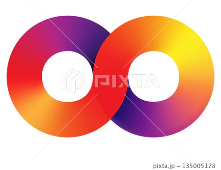 Vibrant color infinity logo 135005178