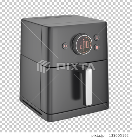 Black electric air fryer 135005192
