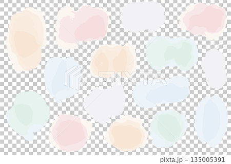 Watercolor bleed decoration material set for kindergartens and nurseries | Transparent light colors Watercolor bleed decoration material set for kindergartens and nurseries | Transparent light colors 135005391