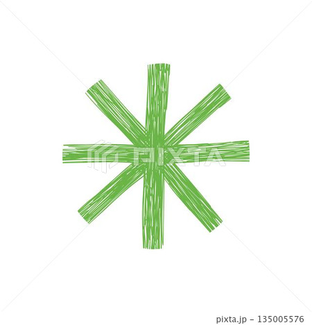 Abstract colorful different shapes sticker icon. Vector icon of abstract organic shapes. Groovy funky flower, bubble, star, loop, waves in trendy retro 90s 00s cartoon style 135005576