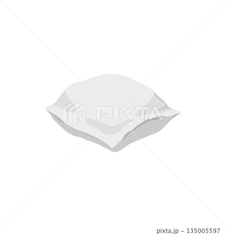 Cushions icon in flat cartoon design. This wonderful of white pillow in different size, shape and snow colors will complement any sleep project. Vector illustration 135005597