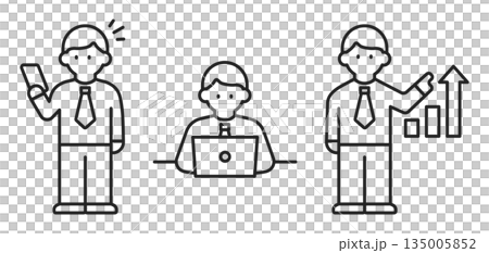 適用於職場男士的商務圖示集 適用於職場男士的商務圖示集 135005852