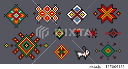 Ukrainian embroidery patterns set Ukrainian embroidery patterns set 135006183