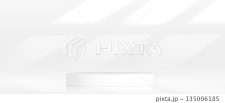 White podium set with soft shadows White podium set with soft shadows 135006185