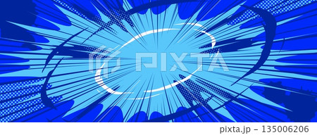 Anime explosion background with radial burst Anime explosion background with radial burst 135006206