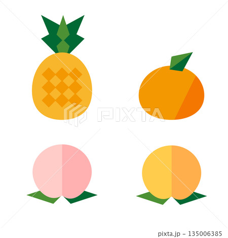 シンプルな果物のイラスト 135006385