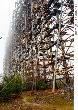 Duga, a Soviet over-the-horizon (OTH) radar system as part of the Soviet anti-ballistic missile early-warning network, in Chernobyl Exclusion Zone in Ukraine Duga, a Soviet over-the-horizon (OTH) radar system as part of the Soviet anti-ballistic missile early-warning network, in Chernobyl Exclusion Zone in Ukraine 135007314