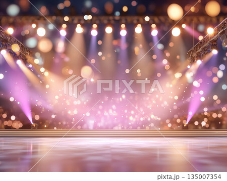 華やかな光に包まれたイベントステージ 135007354