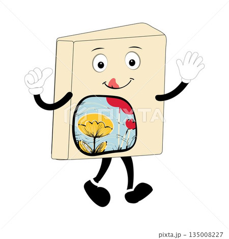 Cute cartoon book set character with different emotions and in action. Collection of cartoon,retro, groovy characters. Vector flat icons set isolated on white background. Cute cartoon book set character with different emotions and in action. Collection of cartoon,retro, groovy characters. Vector flat icons set isolated on white background. 135008227