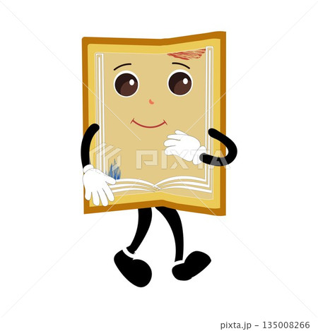 Cute cartoon book set character with different emotions and in action. Collection of cartoon,retro, groovy characters. Vector flat icons set isolated on white background. Cute cartoon book set character with different emotions and in action. Collection of cartoon,retro, groovy characters. Vector flat icons set isolated on white background. 135008266