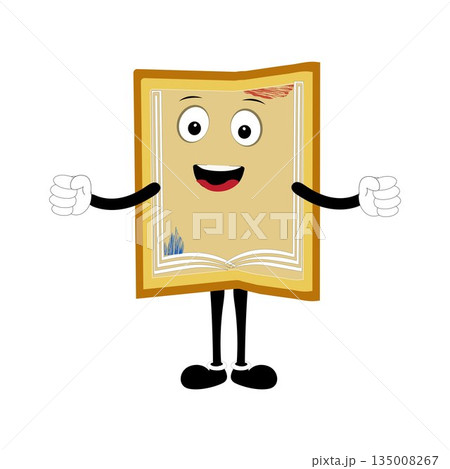 Cute cartoon book set character with different emotions and in action. Collection of cartoon,retro, groovy characters. Vector flat icons set isolated on white background. Cute cartoon book set character with different emotions and in action. Collection of cartoon,retro, groovy characters. Vector flat icons set isolated on white background. 135008267