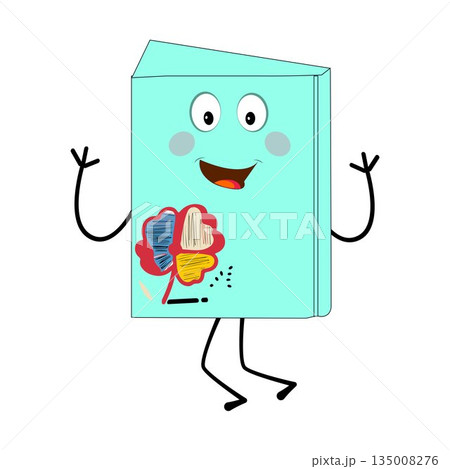 Cute cartoon book set character with different emotions and in action. Collection of cartoon,retro, groovy characters. Vector flat icons set isolated on white background. Cute cartoon book set character with different emotions and in action. Collection of cartoon,retro, groovy characters. Vector flat icons set isolated on white background. 135008276