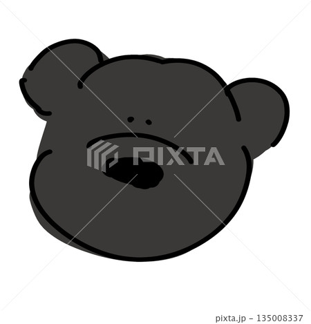 クマの顔のイラスト クマの顔のイラスト 135008337