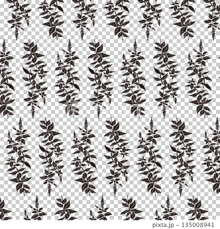 薄荷綠手繪單色插圖 135008941