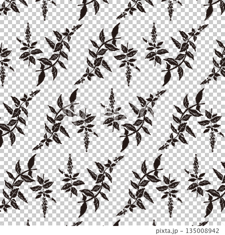 薄荷綠手繪單色插圖 135008942