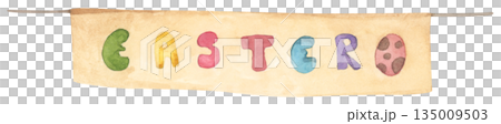 Watercolor Easter Garland Illustration Watercolor Easter Garland Illustration 135009503