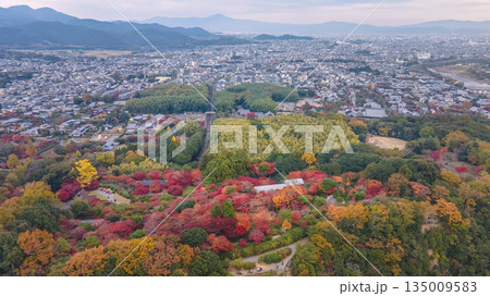 Nov 24 2025 Saga Arashiyama Skyline Over Kyoto Mountains And River 135009583