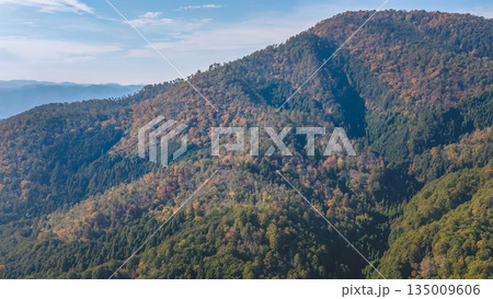 Nov 24 2025 Tranquil Okitayama Washiminecho Landscape in Kyoto, Japan 135009606