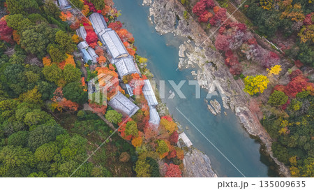 Nov 24 2025 Katsura River Autumn Riverside Scenery In Kyoto Japan Nov 24 2025 Katsura River Autumn Riverside Scenery In Kyoto Japan 135009635