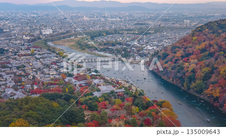 Nov 24 2025 Ichinoi Weir And Togetsukyo Bridge Kyoto River Nov 24 2025 Ichinoi Weir And Togetsukyo Bridge Kyoto River 135009643