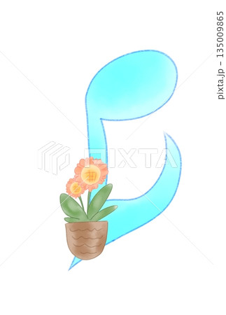 花の付いた音符 135009865