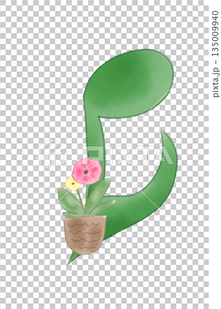 Musical notes with flowers Musical notes with flowers 135009940