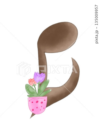 花の付いた音符 135009957