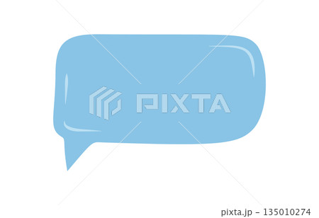 Blue hand drawn organic speech bubble with rectangle box shape and doodle effect. This chat element gives space for conversation, message, or comment in a clear text bubble. Strong graphic for Blue hand drawn organic speech bubble with rectangle box shape and doodle effect. This chat element gives space for conversation, message, or comment in a clear text bubble. Strong graphic for 135010274