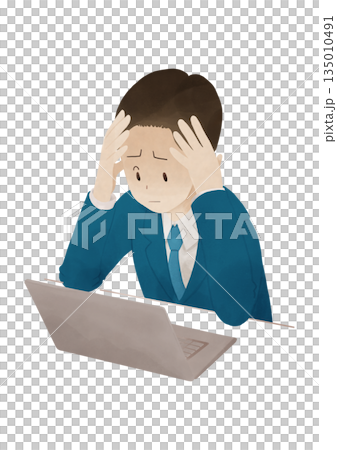 商人擔心工作 135010491