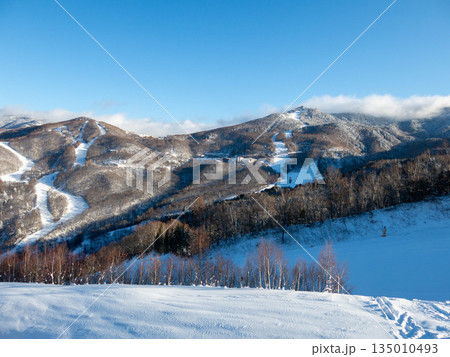 ジャイアントスキー場から見た西館山東館山スキー場 135010493