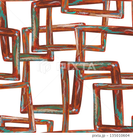 Wooden old brown frames. Oil pastel drawn seamless pattern. For interior designs, retro vintage settings, restaurant cafe menu decorated, stickers, greeting cards and banners clip arts. Wooden old brown frames. Oil pastel drawn seamless pattern. For interior designs, retro vintage settings, restaurant cafe menu decorated, stickers, greeting cards and banners clip arts. 135010604