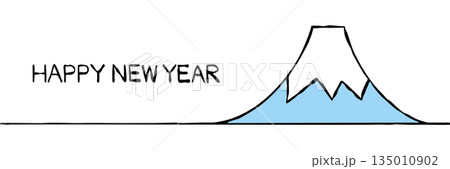 年賀状素材 シンプルな富士山 年賀状素材 シンプルな富士山 135010902