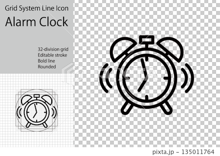鬧鐘/計時器圖標，時鐘標誌 135011764