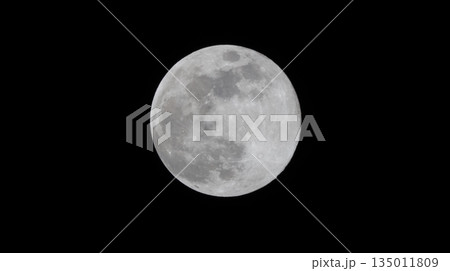 2026年1月3日満月の初月の出～月の様子 135011809