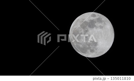 2026年1月3日満月の初月の出～月の様子 135011810