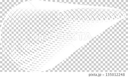 Oval blend line with geometric circle. Modern technology, cyber, science, tech, digital 135012248