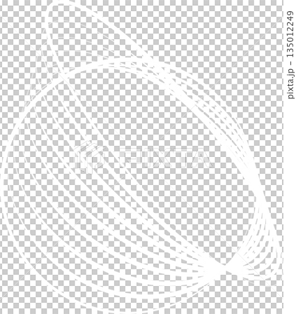 Oval blend line with geometric circle. Modern technology, cyber, science, tech, digital 135012249