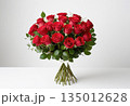 Rose bouquet on white background 135012628
