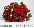 Rose bouquet on white background 135012629