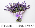 Lavender bouquet on white background 135012632